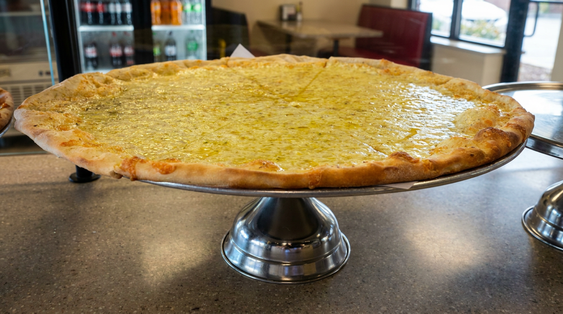Thin crust, sweet sauce