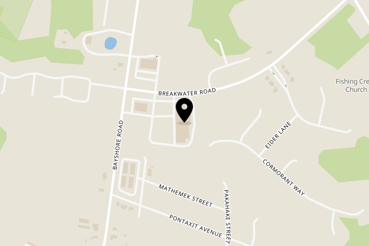 Map showing the location of Bruni's Pizza north cape may on 3305 Bayshore Rd Unit 6 in North Cape May